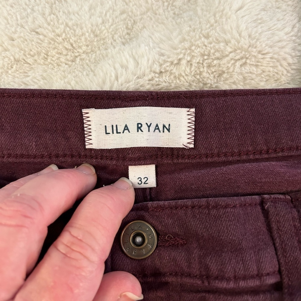Lila Ryan. Size 32. Burgundy. - Picture 2 of 8